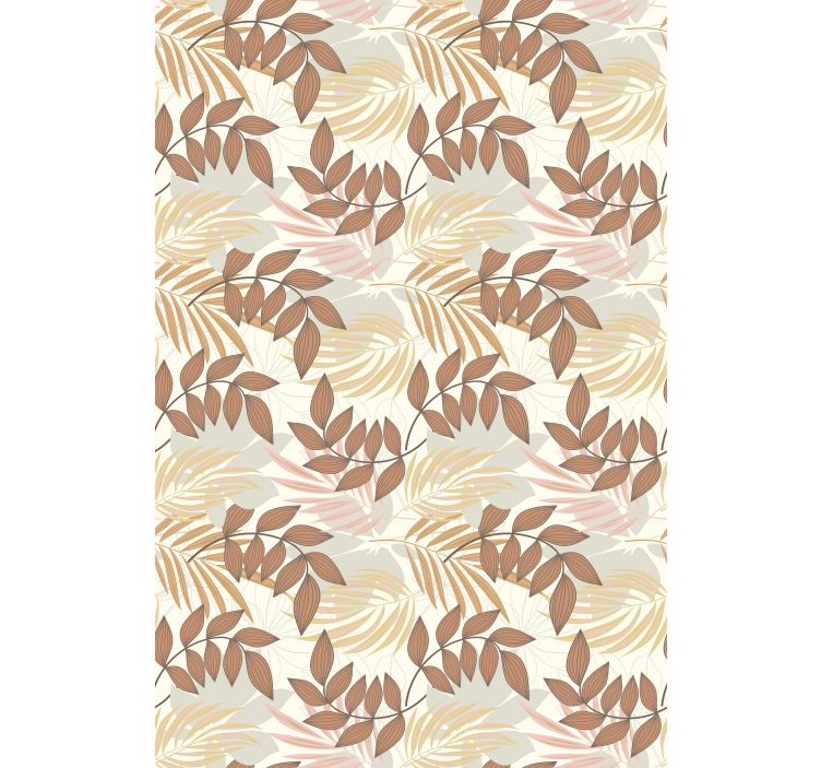 Delicate Leaf Pattern flowers and plants roller blind - TenStickers