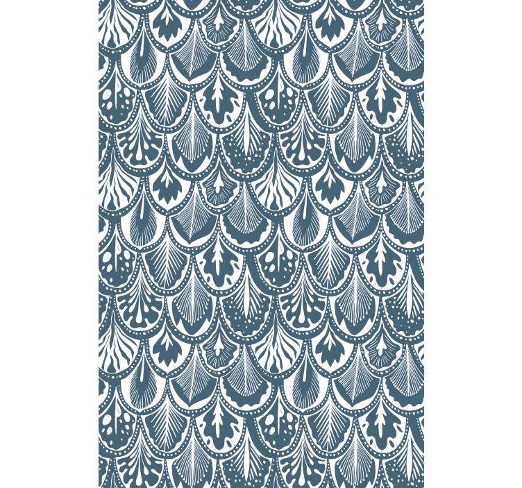 Leafy Pattern Design flowers and plants roller blind - TenStickers
