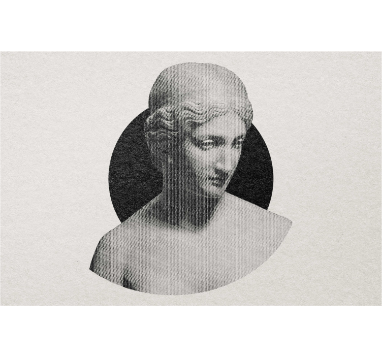 Traditional sculpture bust art roller blind - TenStickers