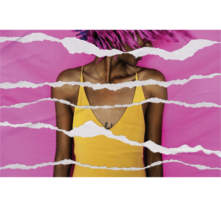 Torn Paper Effect art roller blind - TenStickers