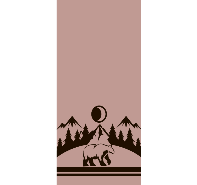 Bear with mountains in the back roller blind - TenStickers