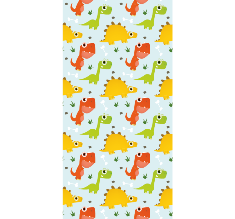 Cute Cartoon Dinosaurs dinosaur roller blind - TenStickers