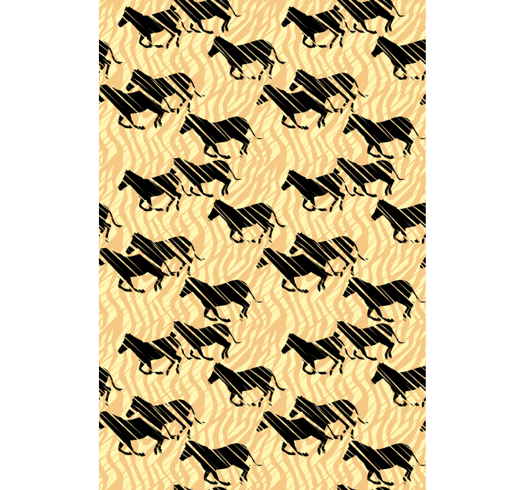 Stylized Horse Pattern animal roller blind - TenStickers