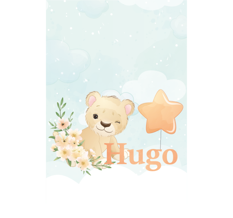 Custom Lion Cub nursery roller blind - TenStickers