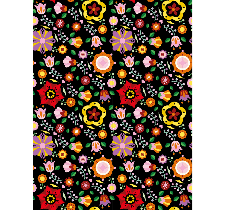Lively colorful theme flower roller blind - TenStickers
