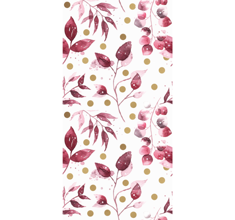 Floral Dot Pattern flowers and plants roller blind - TenStickers
