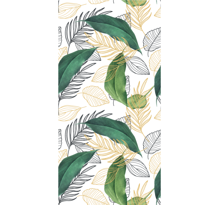 Lush Greenery Leaves flowers and plants roller blind - TenStickers