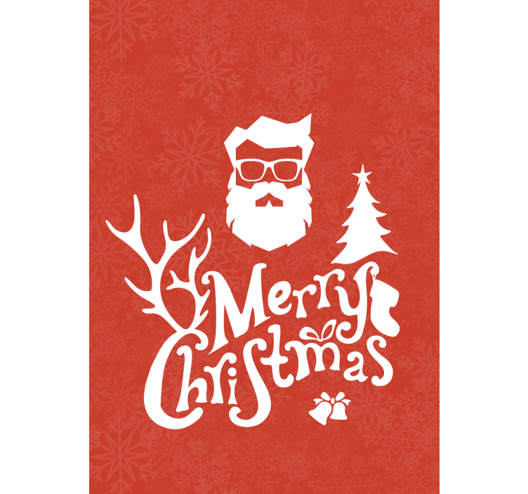 Santa Claus Greeting text roller blind - TenStickers