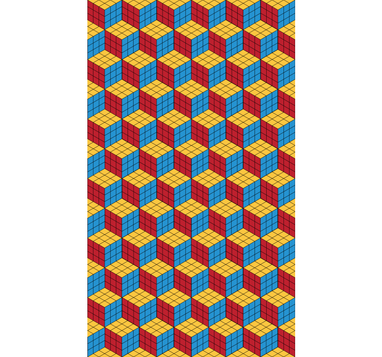 Colorful Cube Pattern geek roller blind - TenStickers