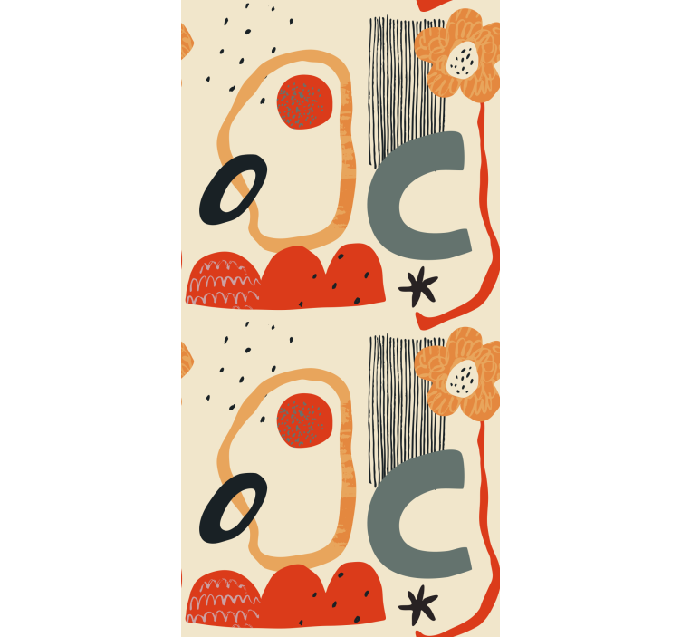 Abstract Floral Composition roller blind - TenStickers