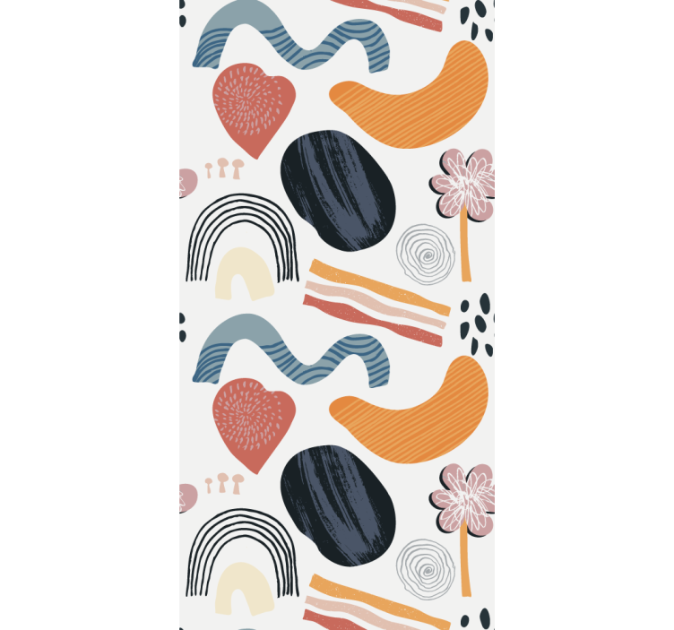 Abstract Pastel Shapes art roller blind - TenStickers