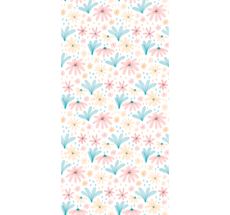 Floral Daisies Pattern flowers and plants roller blind - TenStickers