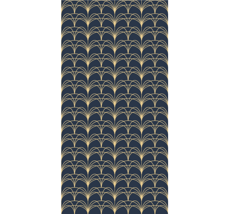 "Art deco" blue arches pattern Elegant blind - TenStickers