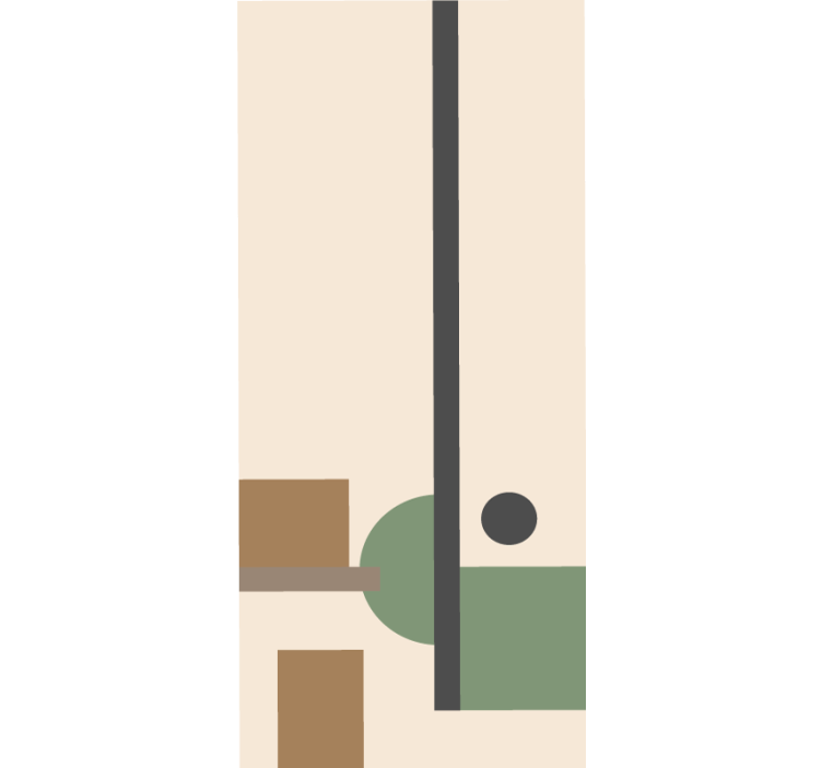 Geometric Abstract Composition modern roller blind - TenStickers