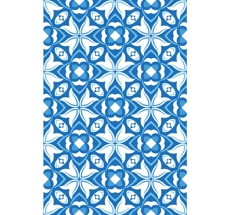 Intricate Blue Motif texture and pattern roller blind - TenStickers