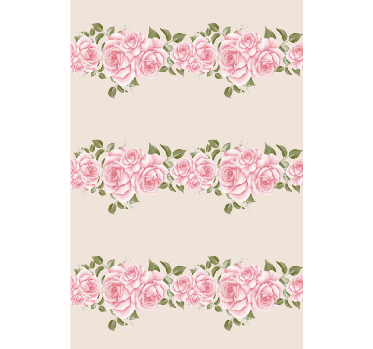 Vintage pink rose pattern Flowers blind - TenStickers