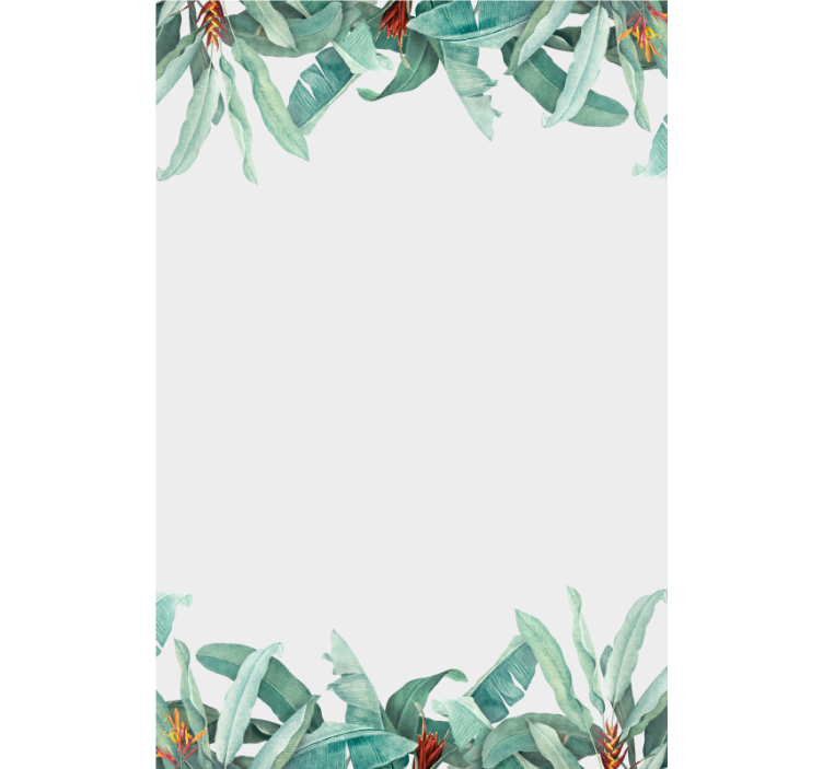 Tropical Leaf Border flowers and plants roller blind - TenStickers