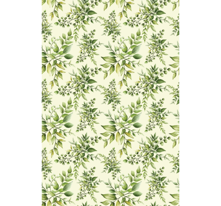 Lush Greenery Pattern flowers and plants roller blind - TenStickers