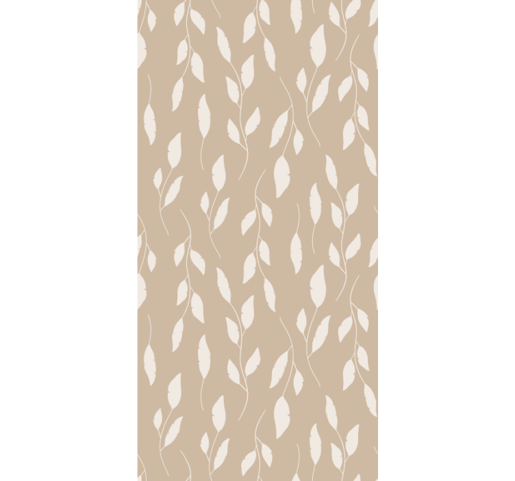 Delicate beige leaf pattern flowers and plants roller blind - TenStickers
