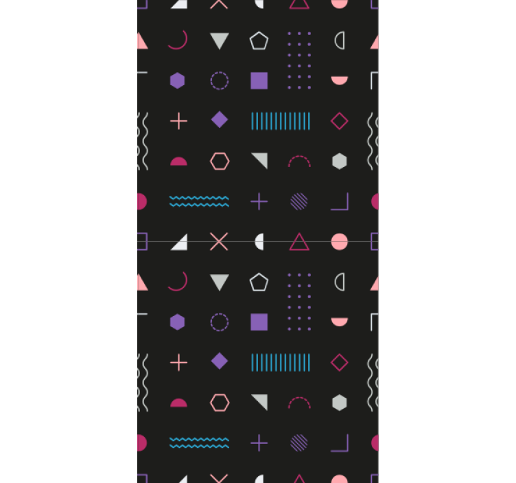 Retro geometric shapes More roller blind - TenStickers