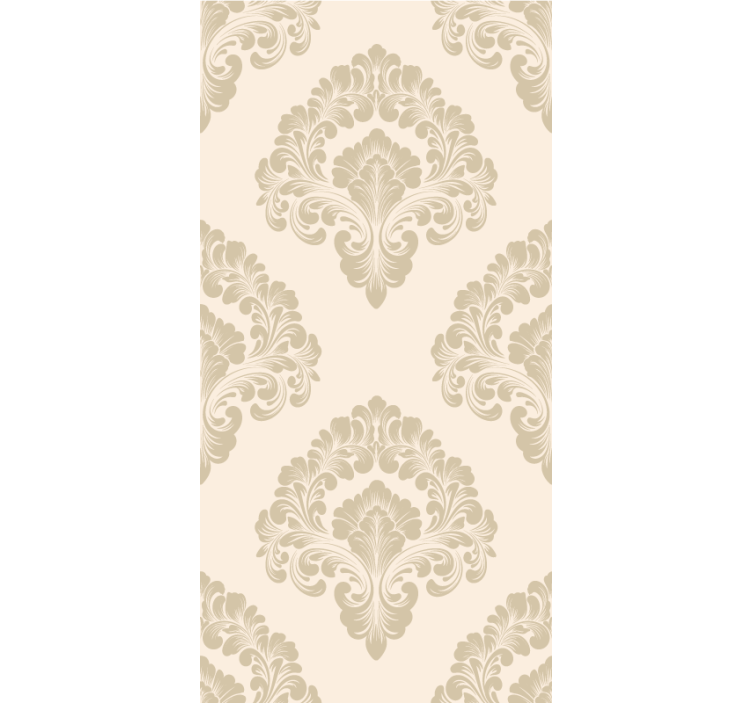Beige Damask pattern elegant roller blind - TenStickers