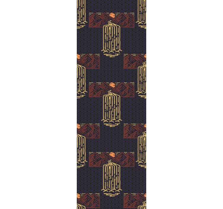 African style abstract waterfall roller blind - TenStickers