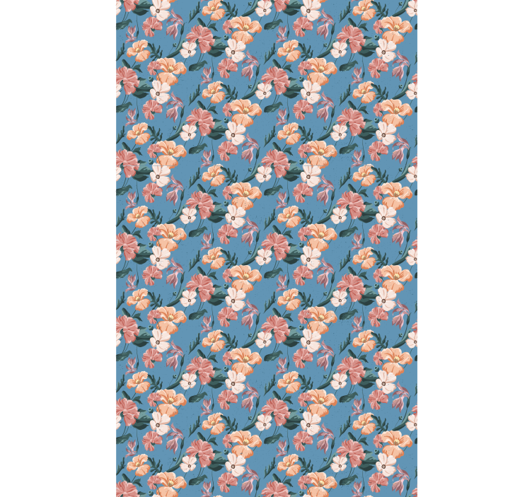 Floral Pattern Delight flowers and plants roller blind - TenStickers