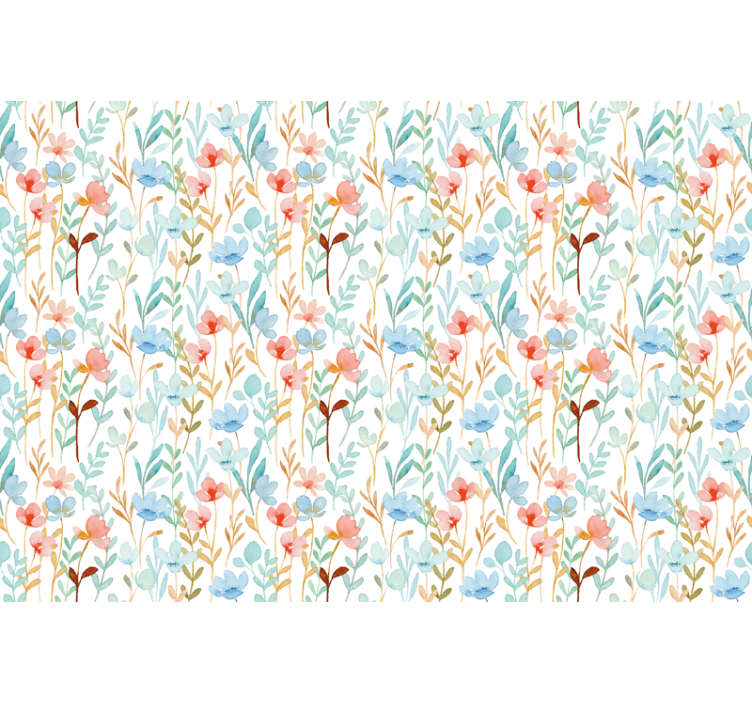 Pink blue and yellow 'Hydenyear' Flower blind - TenStickers