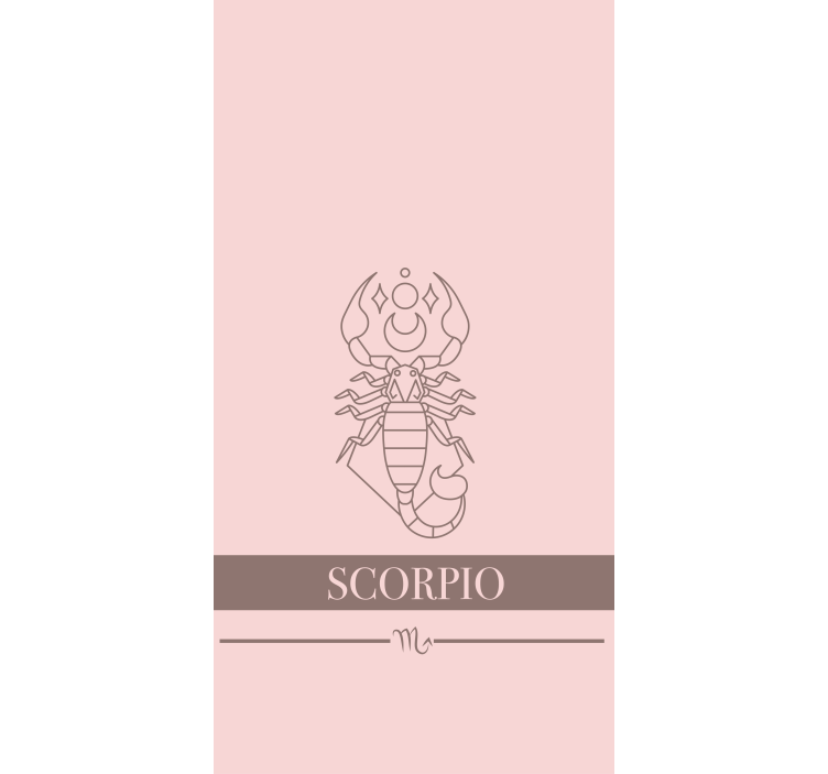 Scorpio zodiac symbol text roller blind - TenStickers