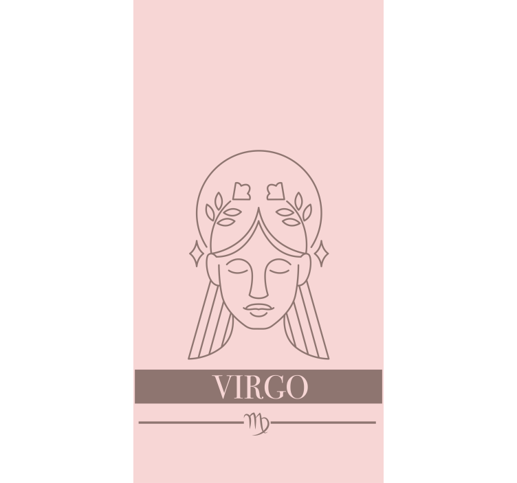 Virgo Character Design text roller blind - TenStickers