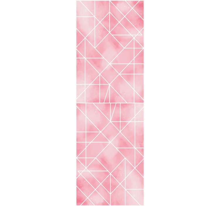 Pink geometric shapes texture and pattern roller blind - TenStickers