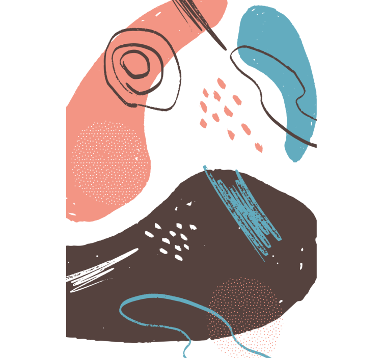 Abstract Shapes art roller blind - TenStickers