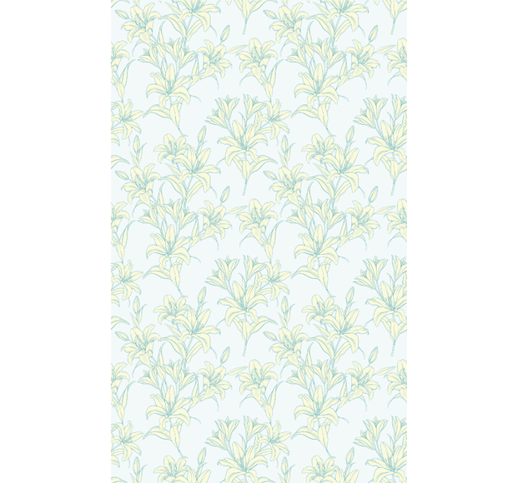 Subtle Botanical Motifs flowers and plants roller blind - TenStickers