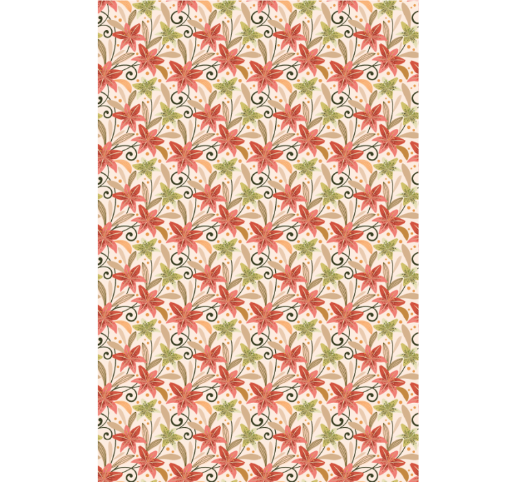 Vibrant Floral Pattern flower roller blind - TenStickers