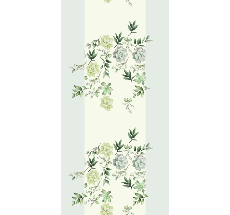 Floral greenery pattern elegant roller blind - TenStickers