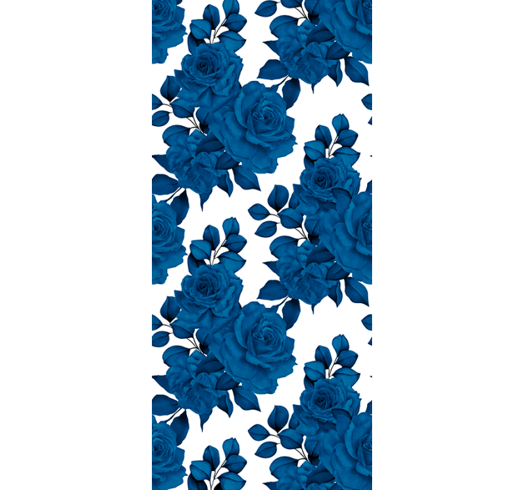 Azure Blossom Motif flowers and plants roller blind - TenStickers