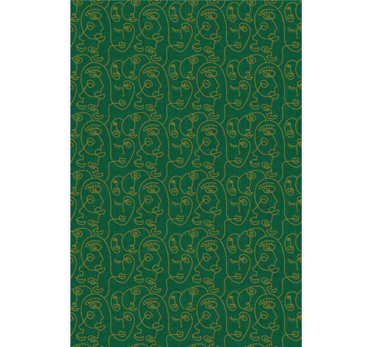 Minimalist Face Patterns art roller blind - TenStickers