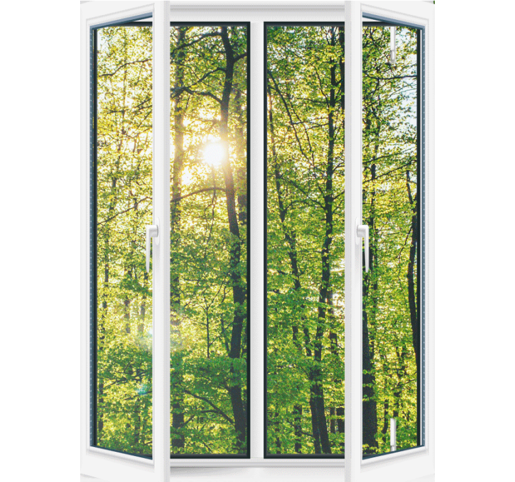Sunlit Greenery tree roller blind - TenStickers