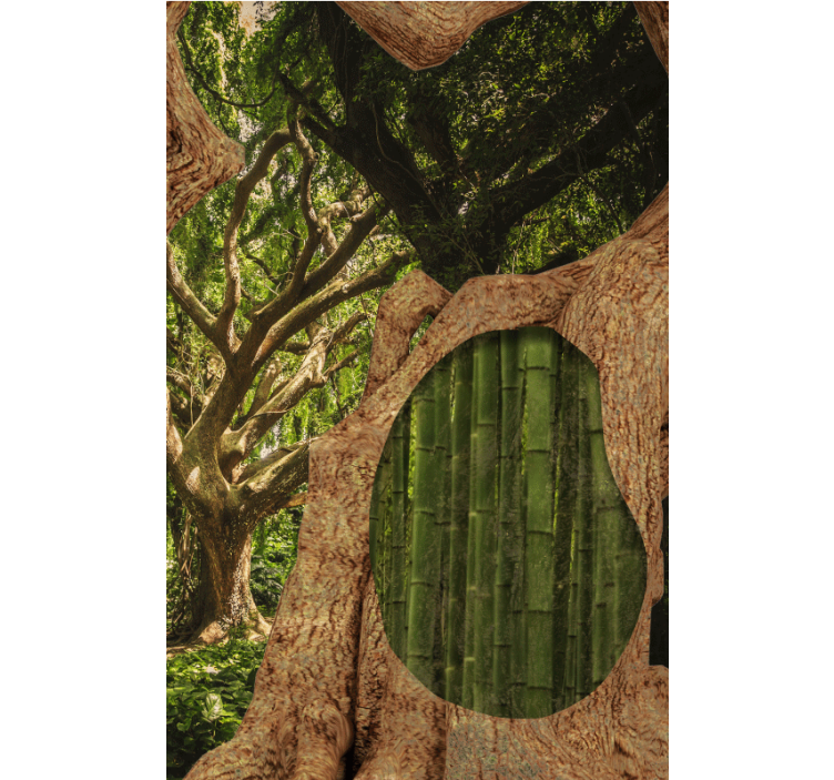 Bamboo Forest Scene tree roller blind - TenStickers