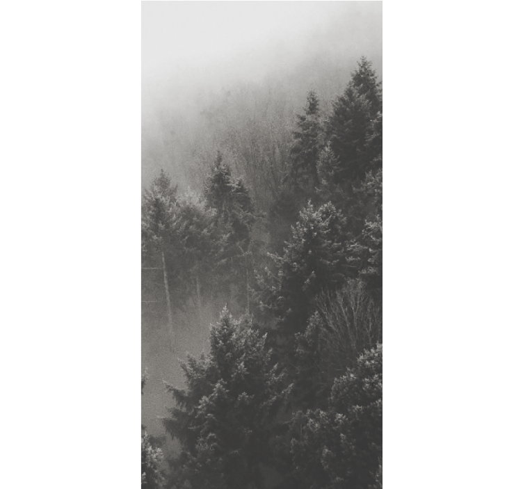 Grey forest silhouette tree roller blind - TenStickers