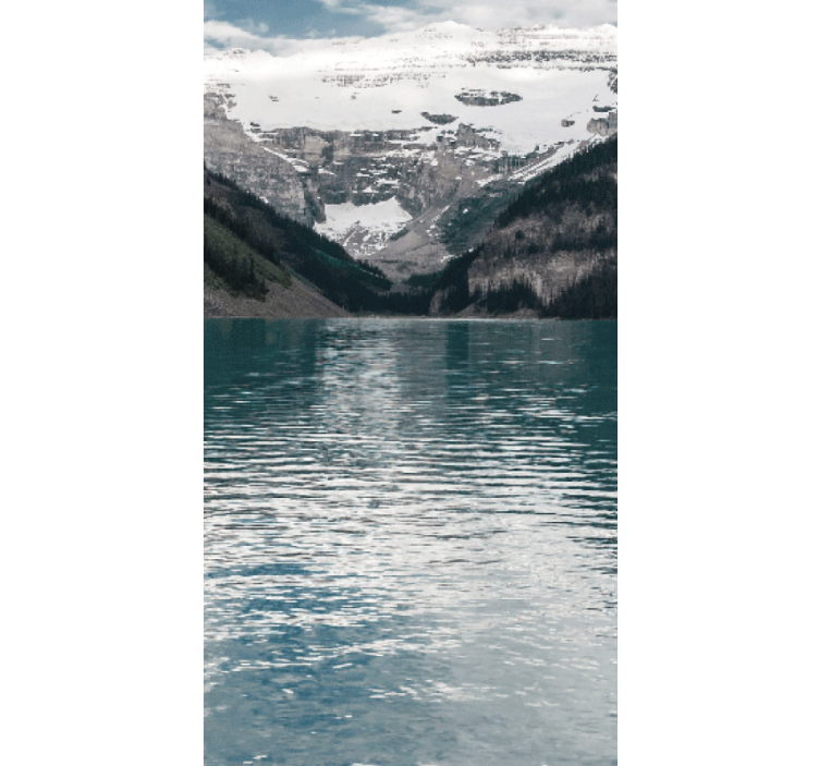 Mountain lake reflections original roller blind - TenStickers