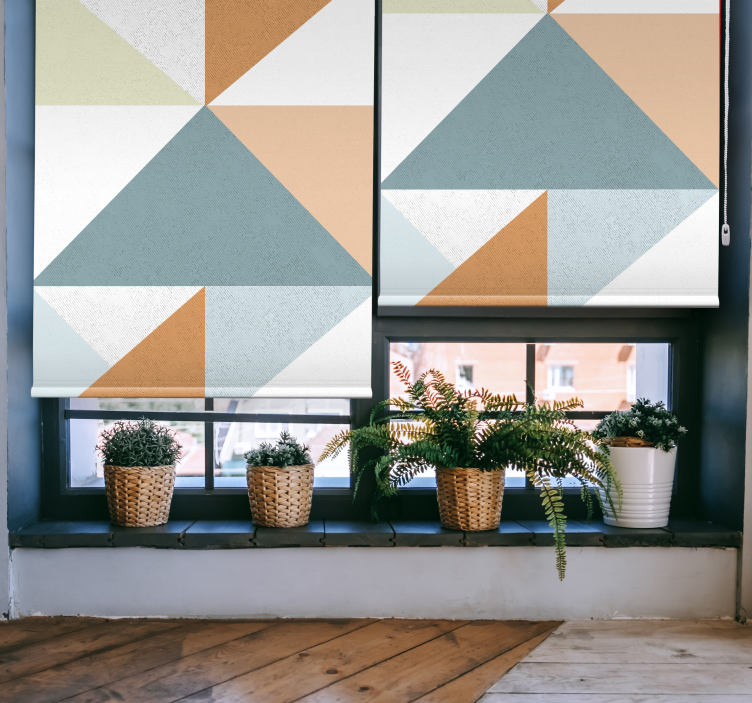 Geometric Triangle Pattern modern roller blind - TenStickers