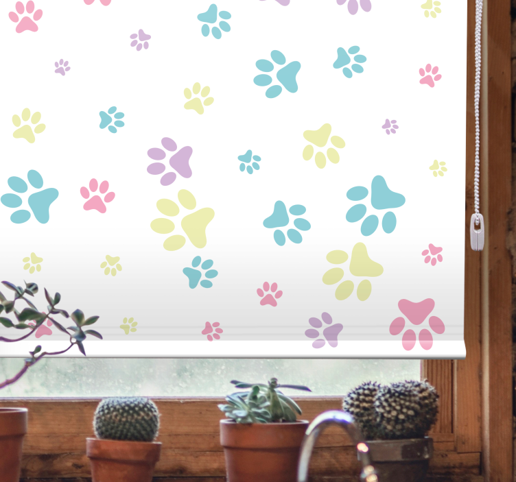 COLORFUL FLORAL PATTERNS flowers and plants roller blind - TenStickers