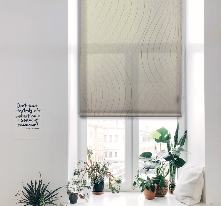 Subtle wave patterns living room roller blind - TenStickers