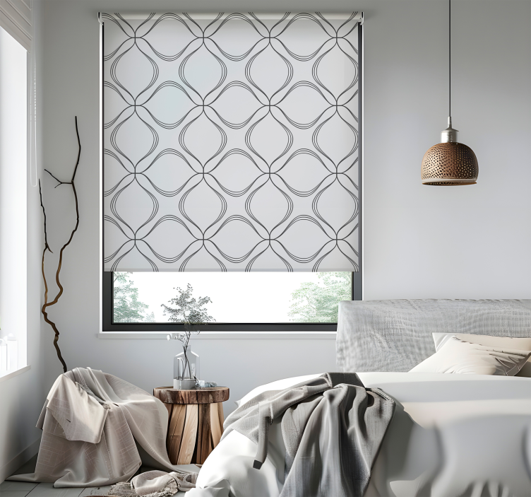 abstract cross leaf pattern Modern blind - TenStickers