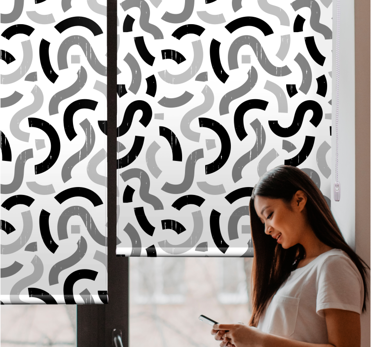 Abstract Curvy Patterns texture and pattern roller blind - TenStickers