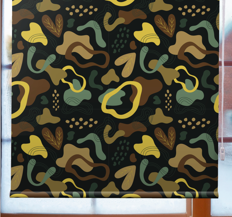 Abstract Leaf Shapes texture and pattern roller blind - TenStickers