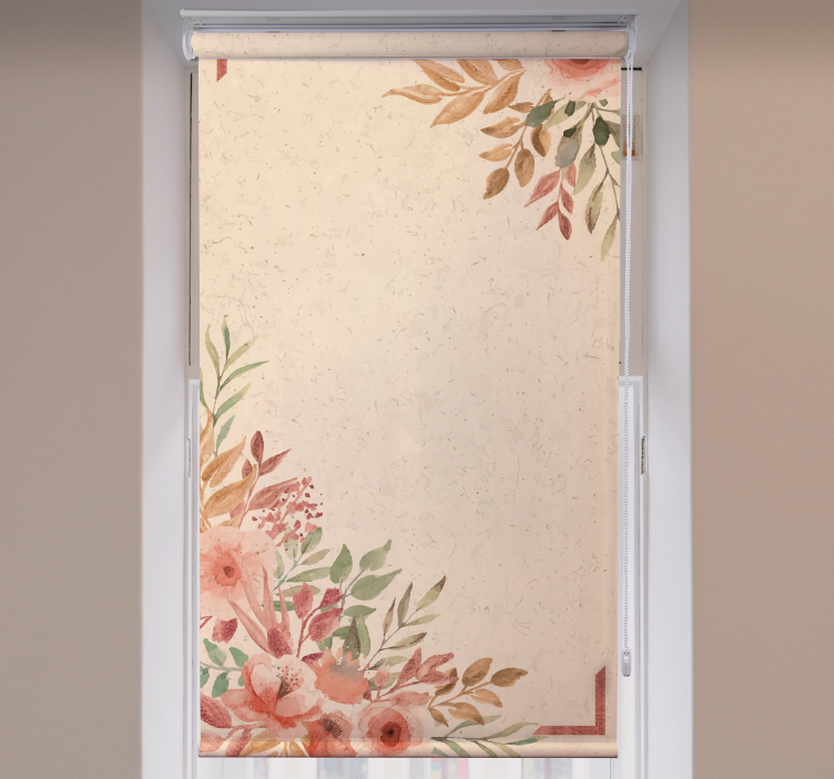 Background beige peonies Flower blind - TenStickers