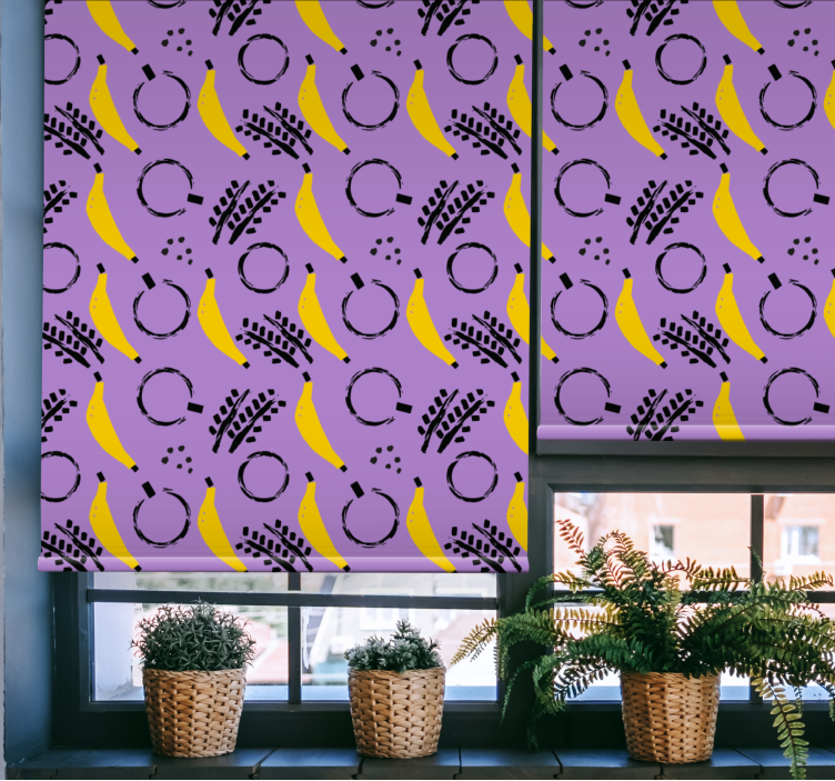 Banana Pattern Design fruit and vegetable roller blind - TenStickers