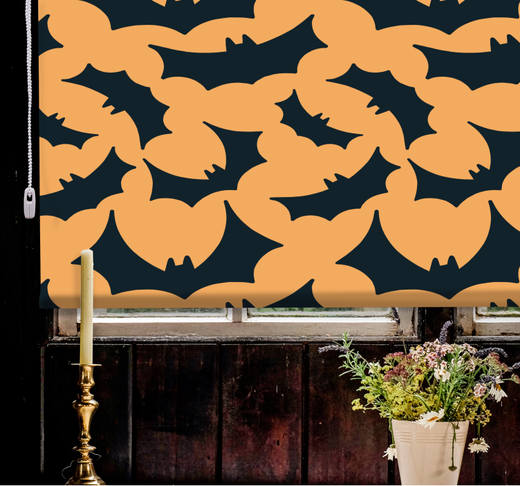 Bat Silhouette Pattern animal roller blind - TenStickers